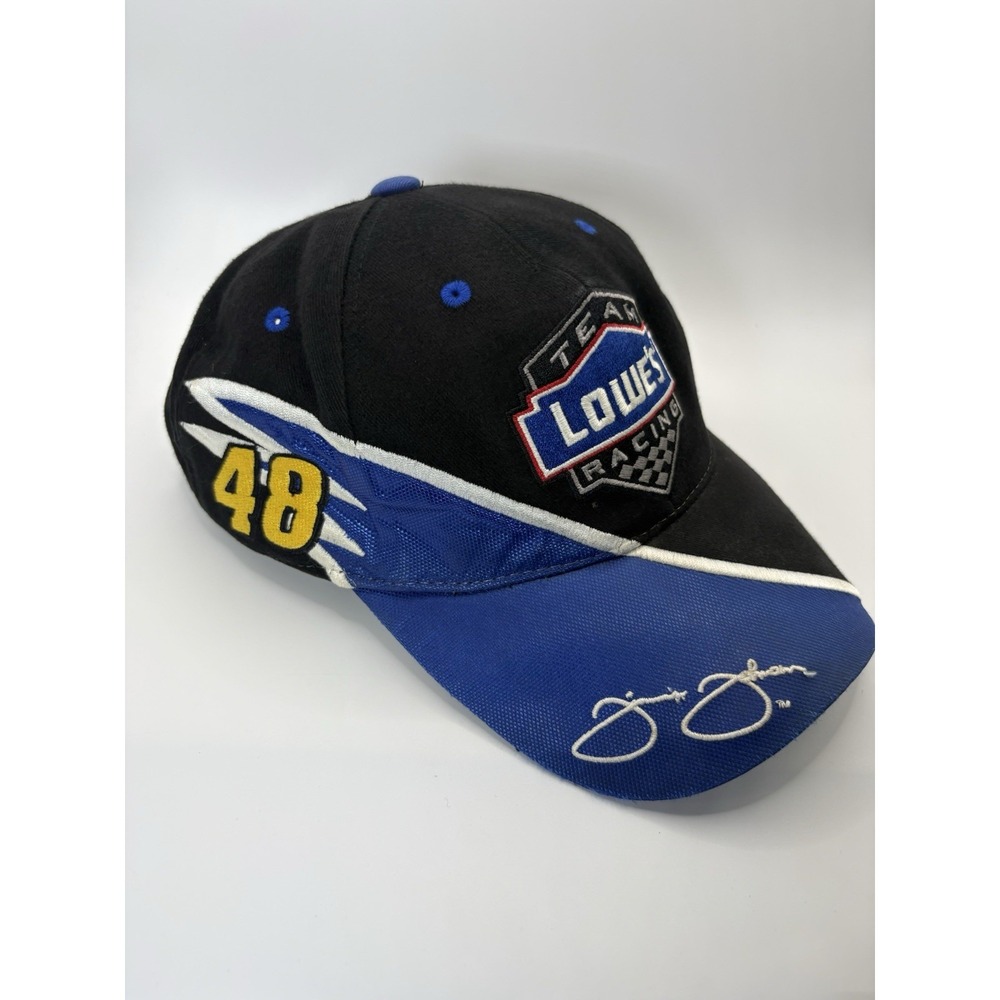 Vintage 2002 Jimmie Johnson #48 Lowe's Racing NASCAR Strapback Hat Cap